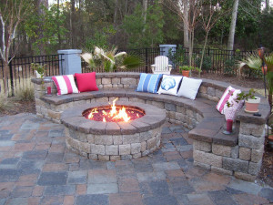 outdoor fireplace