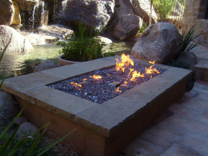 outdoor fireplace