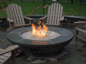 outdoor fireplace