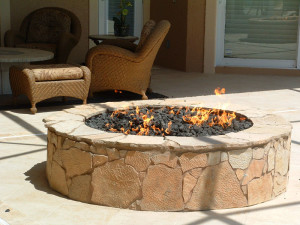 outdoor fireplace