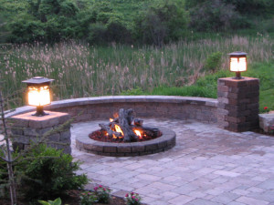 outdoor fireplace