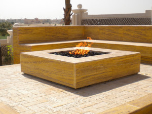 outdoor fireplace